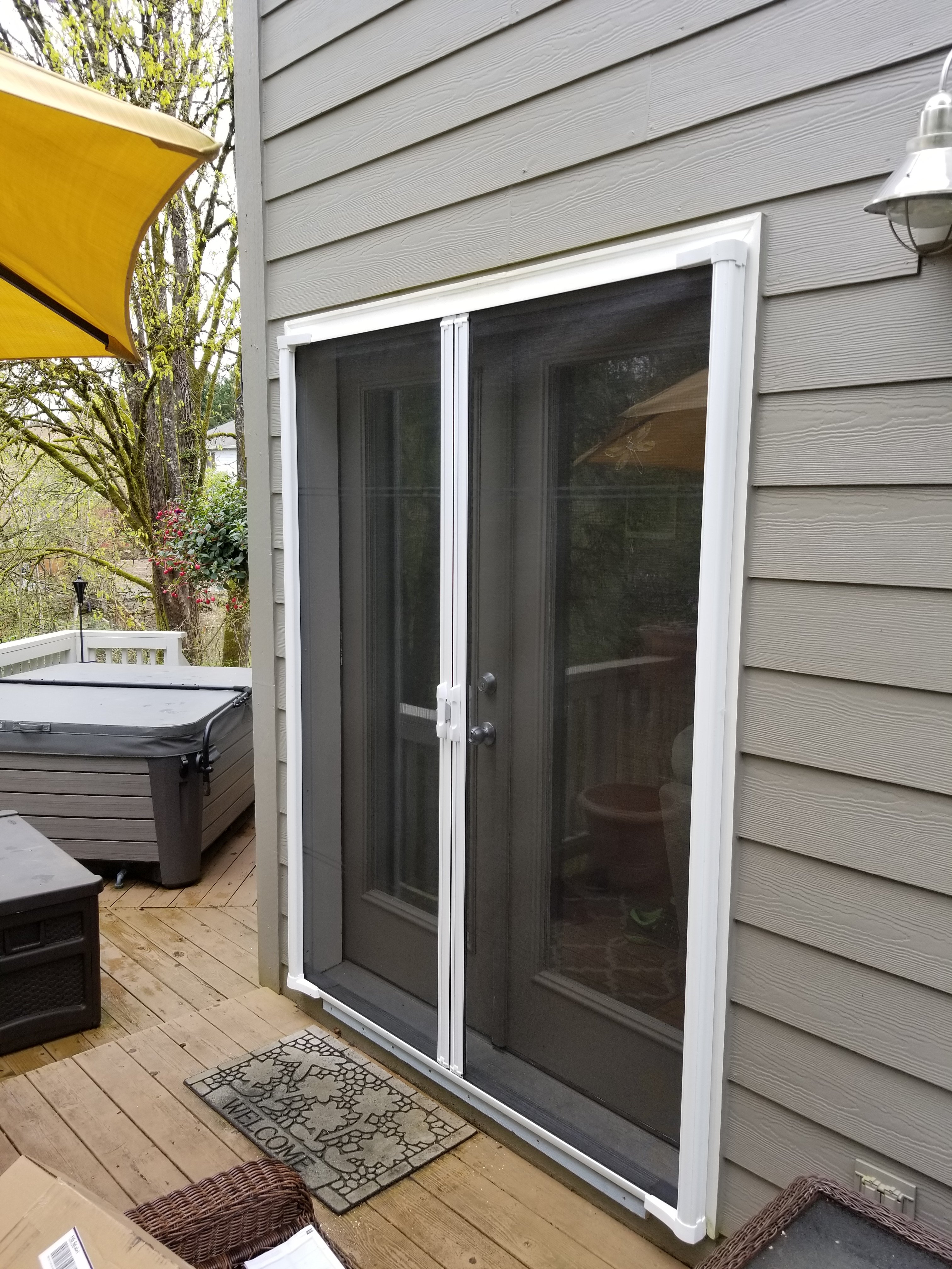 french patio doors with screens