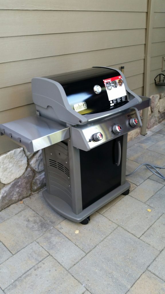 Gas grill assembly Hedgehog Home Services, LLC