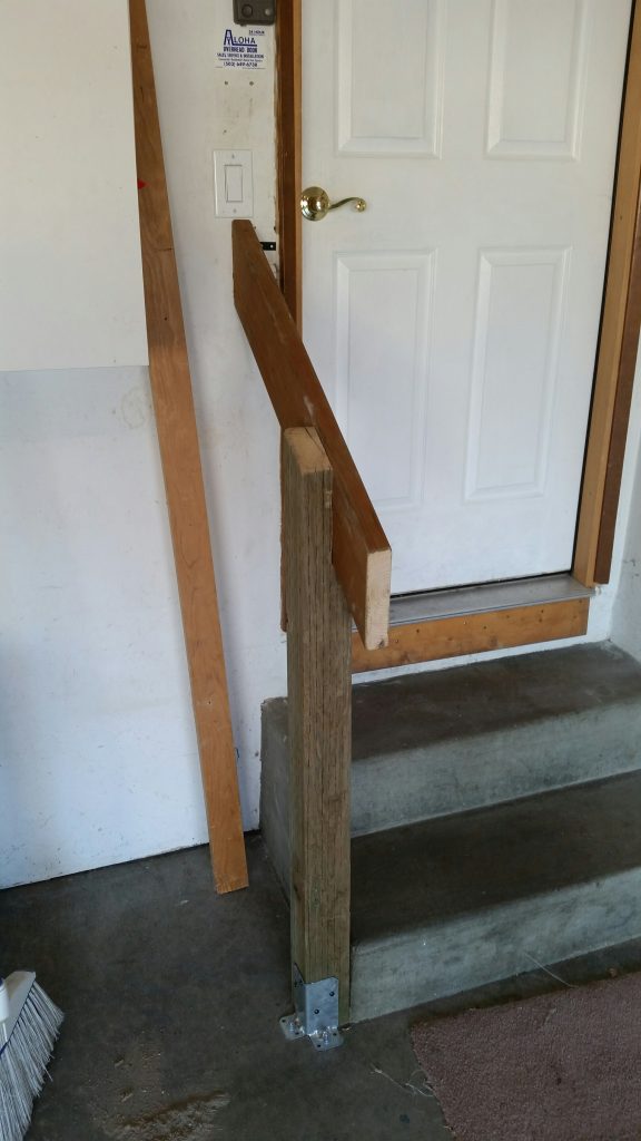 Garage handrails - Hedgehog Home Services, LLC