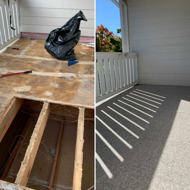 Waterproof vinyl decking installation Hedgehog Home Services, LLC