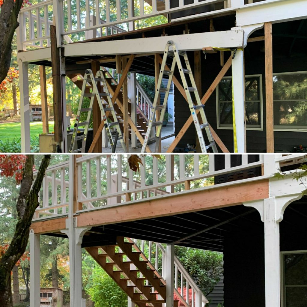 Rotten Deck Beam Replacement Hedgehog Home Services, LLC